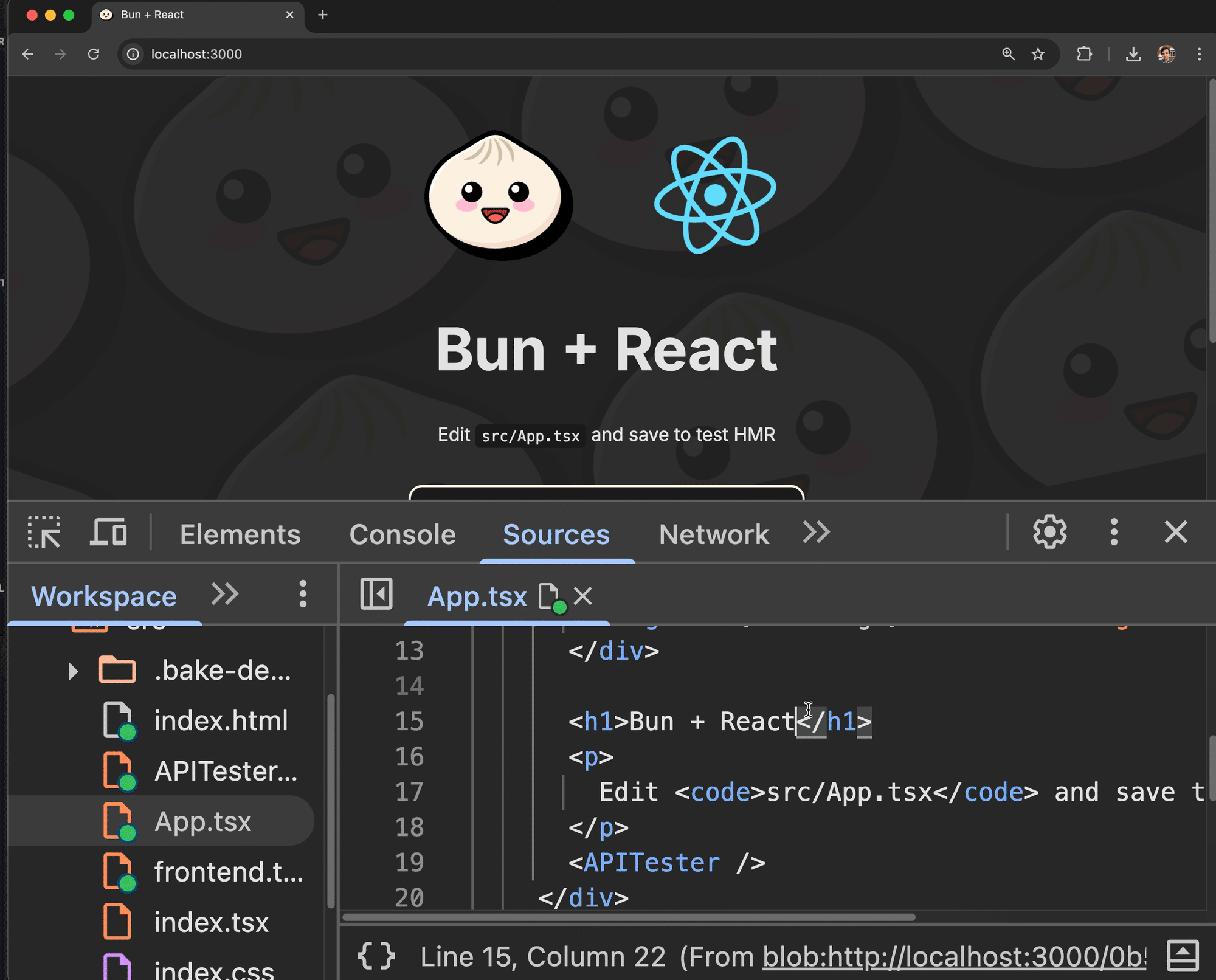 Bun's frontend dev server has support for Automatic Workspace Folders in Chrome DevTools, which lets you save edits to files in the browser.